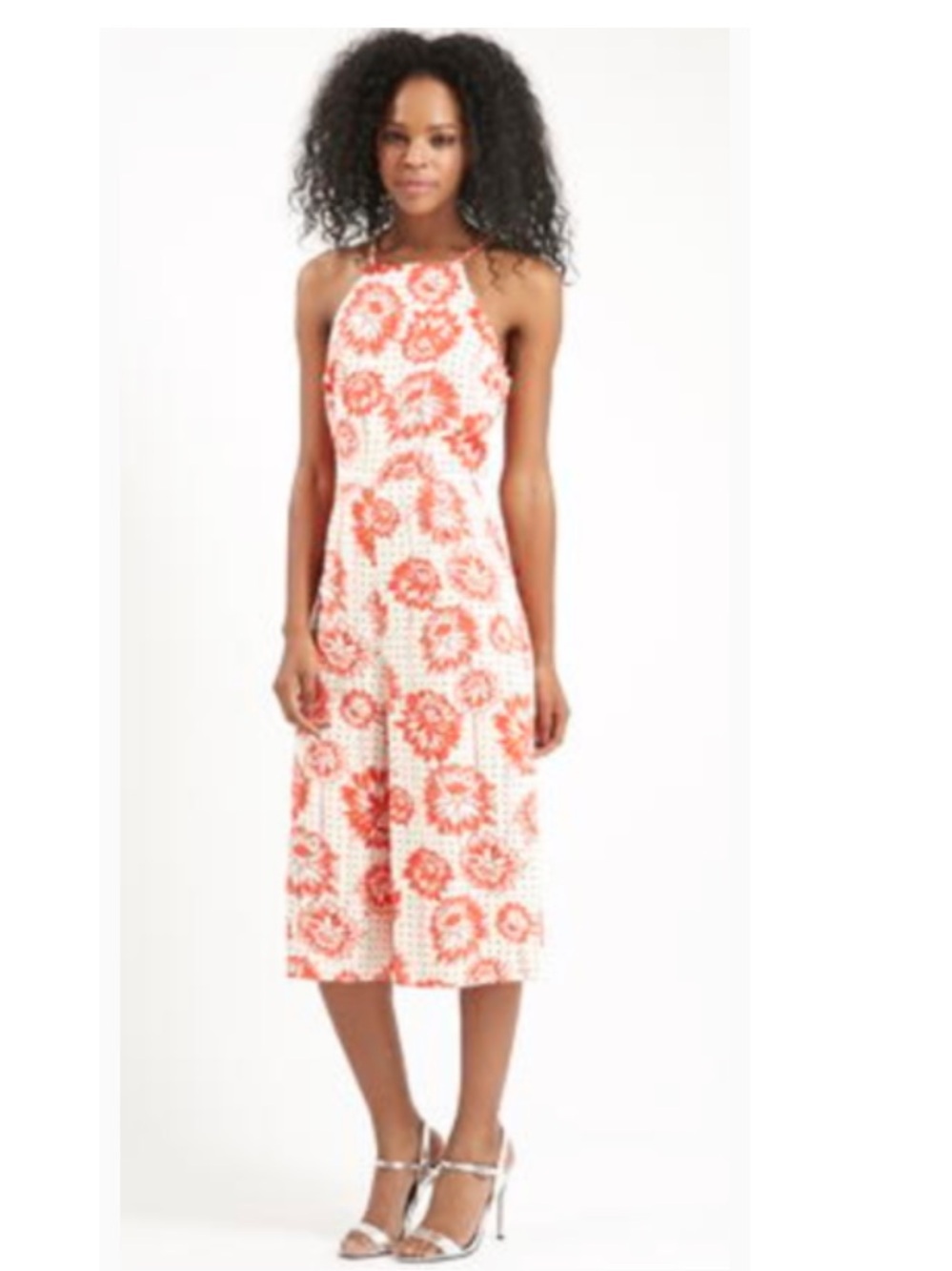 Topshop Red Floral Polka Dot Culotte Jumpsuit Size US 10